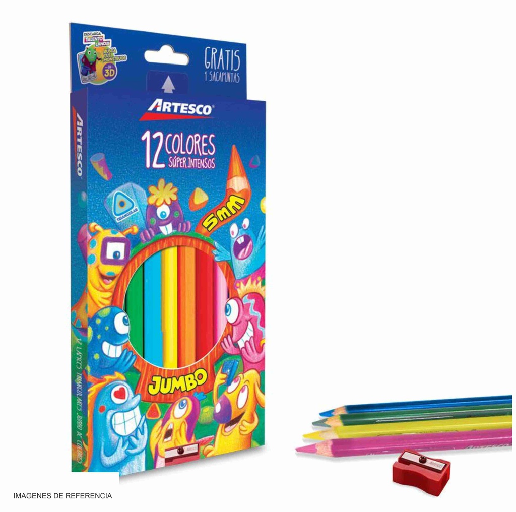 LAPIZ DE COLORES JUMBO X 12 ARTESCO