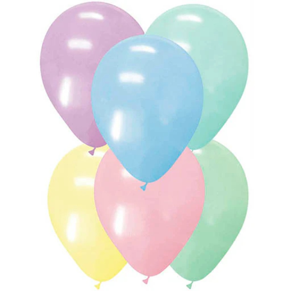 BOLSA DE GLOBOS PASTEL MATE #9 100 UND
