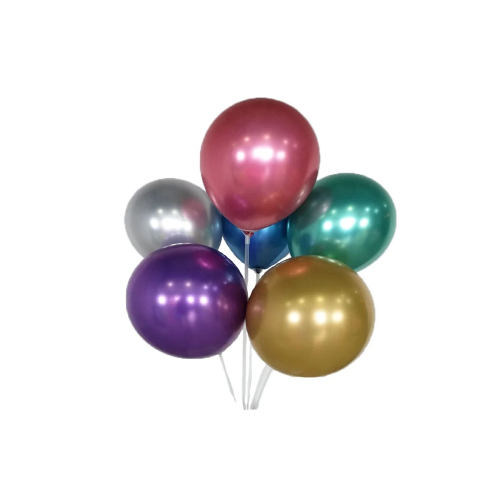 BOLSA DE GLOBOS CROMADO  #12 100 UND