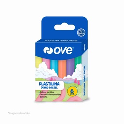 PLASTILINA JUMBO X 6 PASTEL OVE