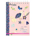 LIBRETA ESPIRAL T/ BLOCK 125 HOJAS IRIS COLOR
