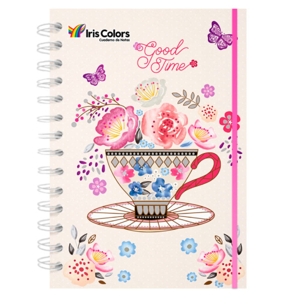 LIBRETA C/ LIGATAPA DURA 125 HOJA IRIS COLOR