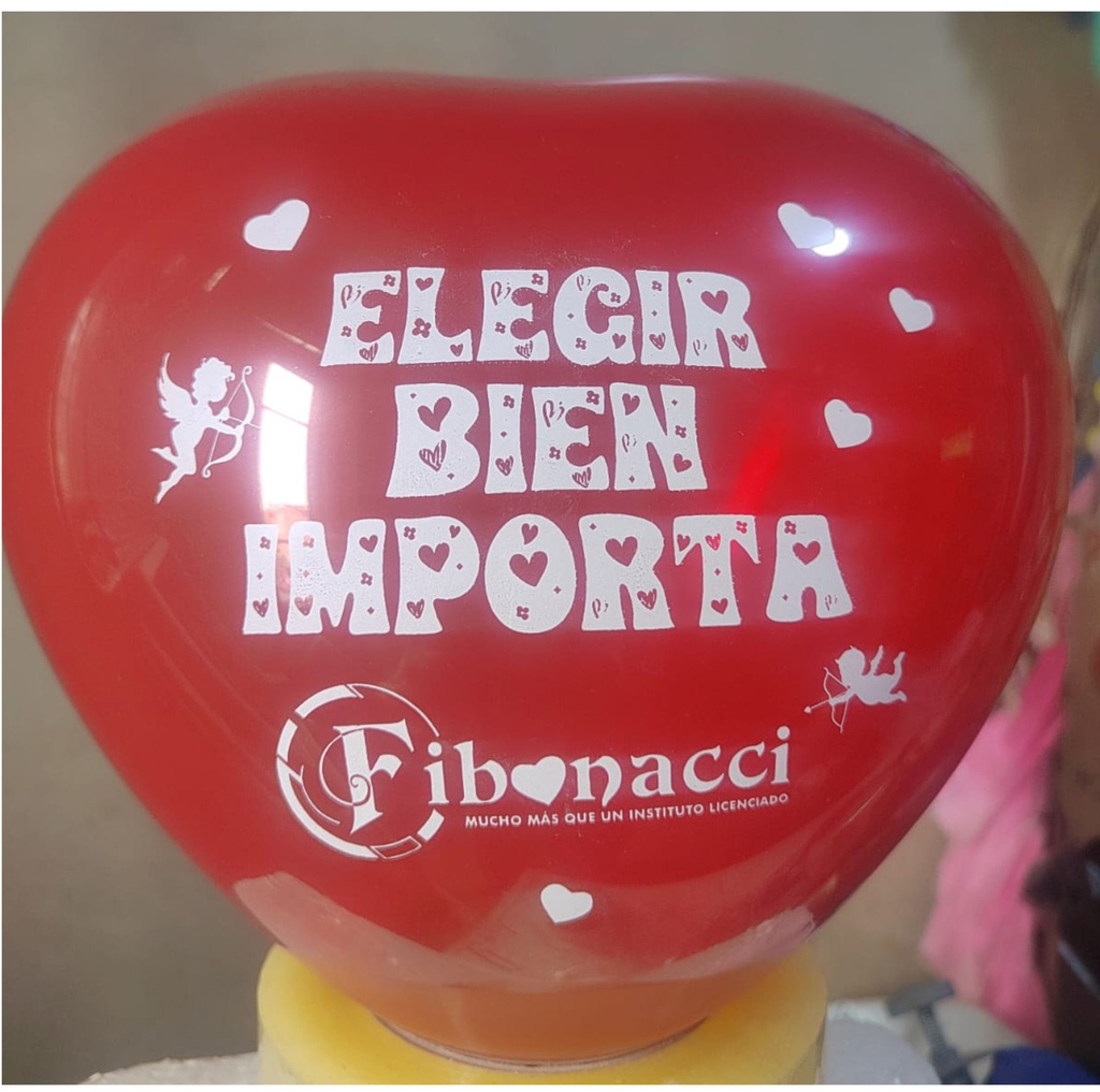 GLOBOS CORAZON PUBLICITARIOS  CIENTO