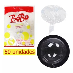 GLOBOS DE SILICONA TRANSPARENTE #24 50 UND