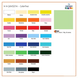 CARTULINA CANSON COLORLINE 150 G/M²