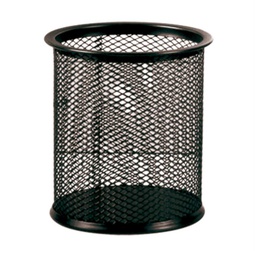 PORTA LAPÍZ CIRCULAR TIPO REJILLA NEGRO